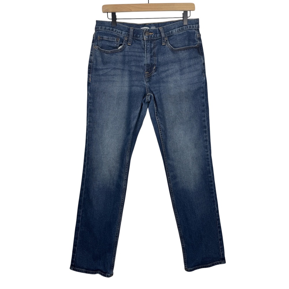 Old Navy Mens Straight Five-Pocket Bulit-In Flex Denim Jeans Size 31x32 Blue